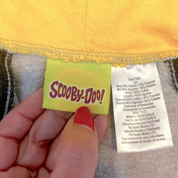 Scooby Doo Blue, Gray & Yellow Zip-Up Hoodie Jacket, Boys Size 2T. - Picture 6 of 6